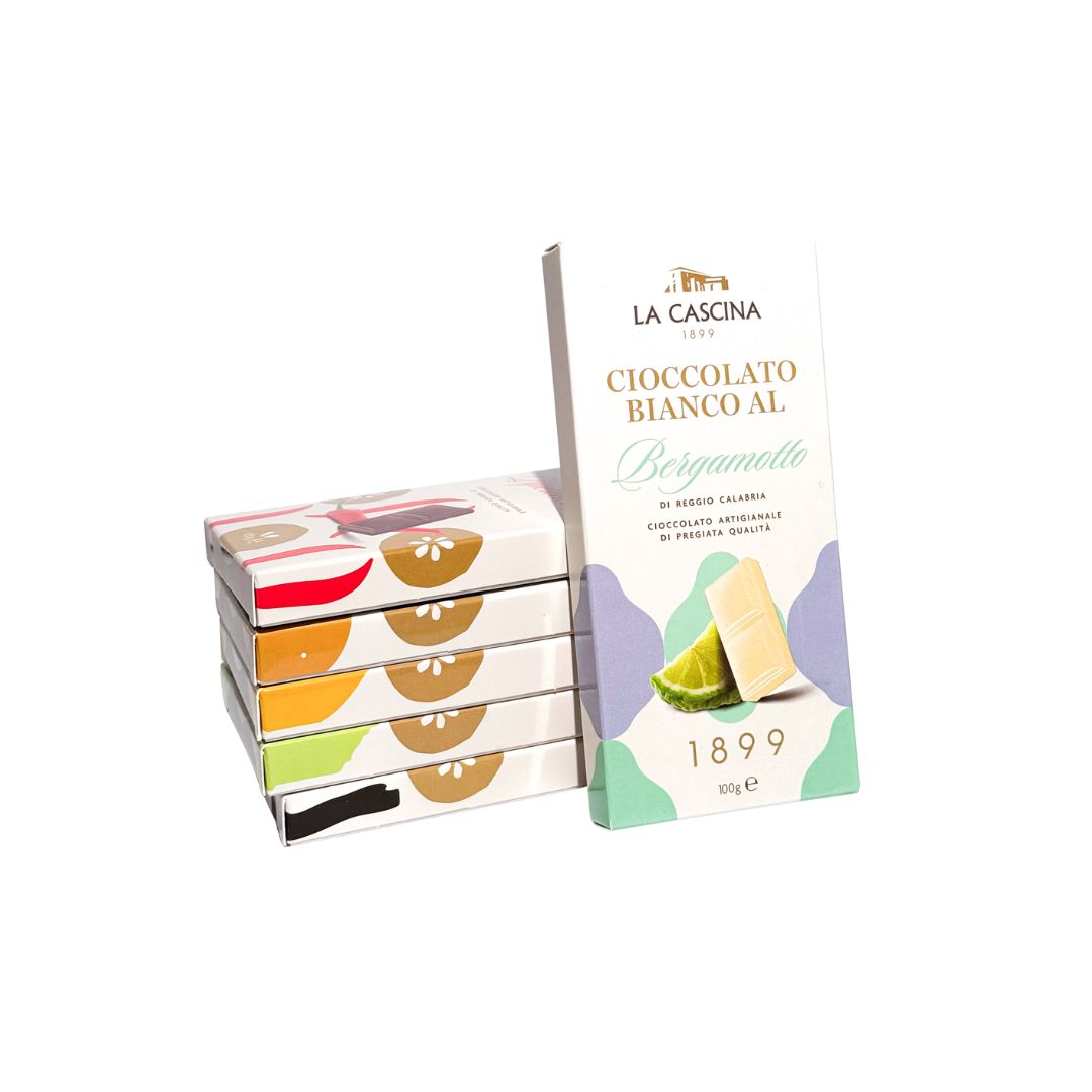 Tavoletta di Cioccolato artigianale 100gr  - gusto: Bergamotto - La Cascina